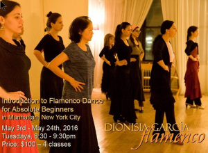 Introduction to Flamenco Dance for Absolute Beginners May 3 - May 24, 2016 in New York City